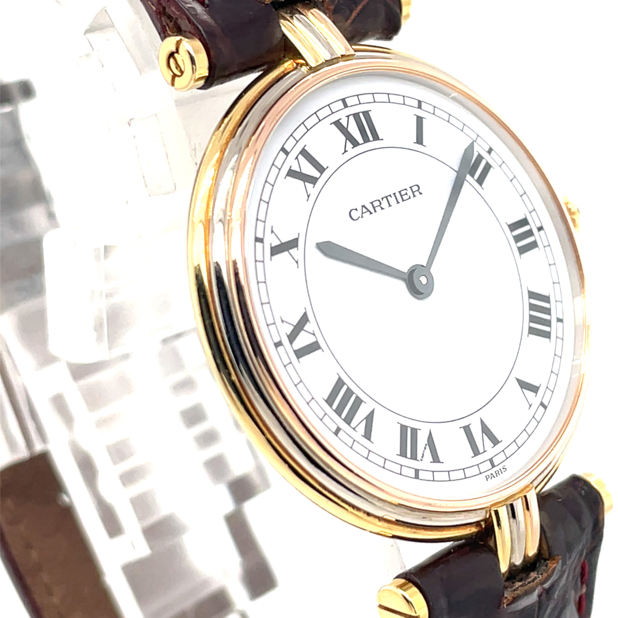 Cartier Vendome Trinity Paris Ref. 8100 18K Gold Vintage Watch Top Condition - Bild 6