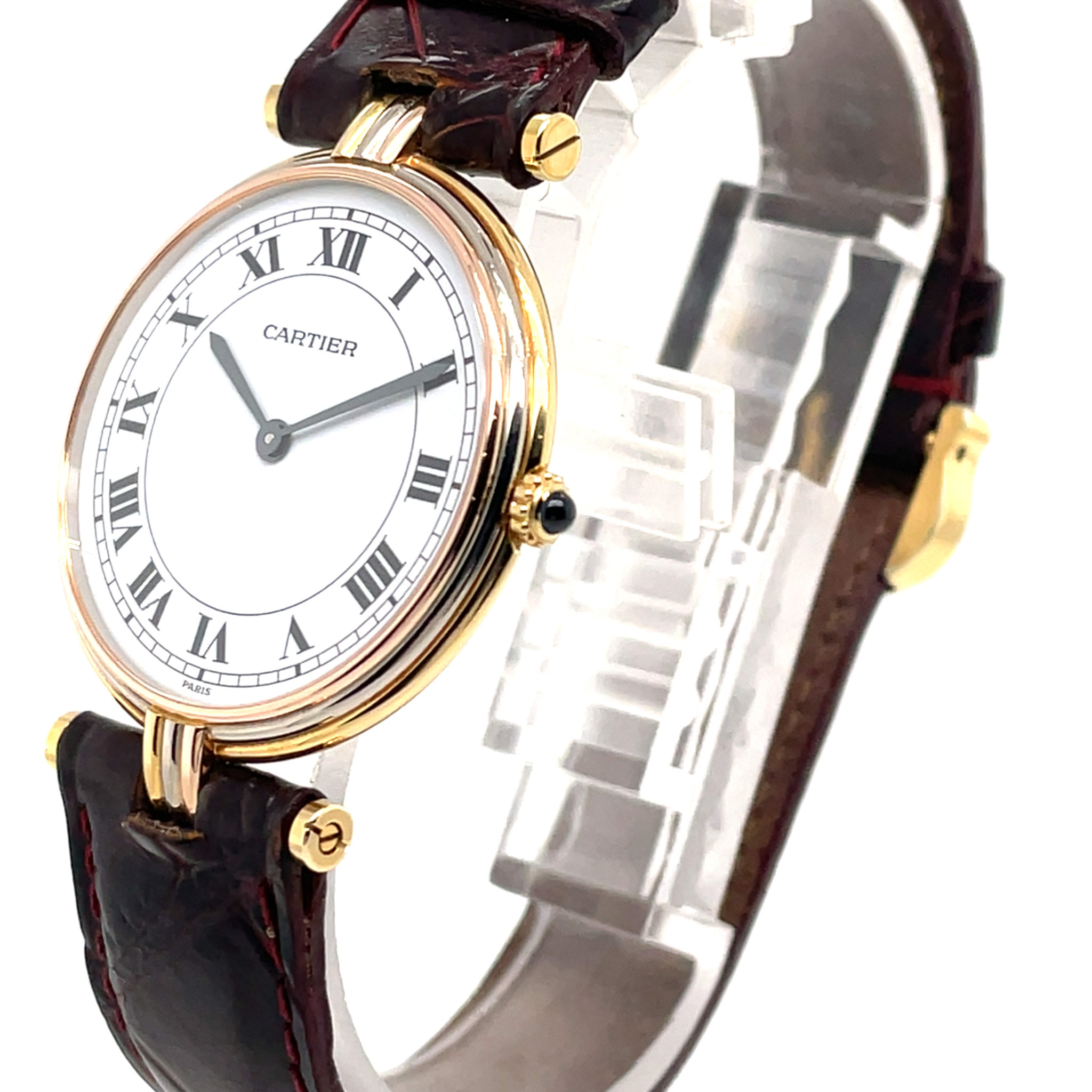 Cartier Vendome Trinity Paris Ref. 8100 18K Gold Vintage Watch Top Condition - Bild 7