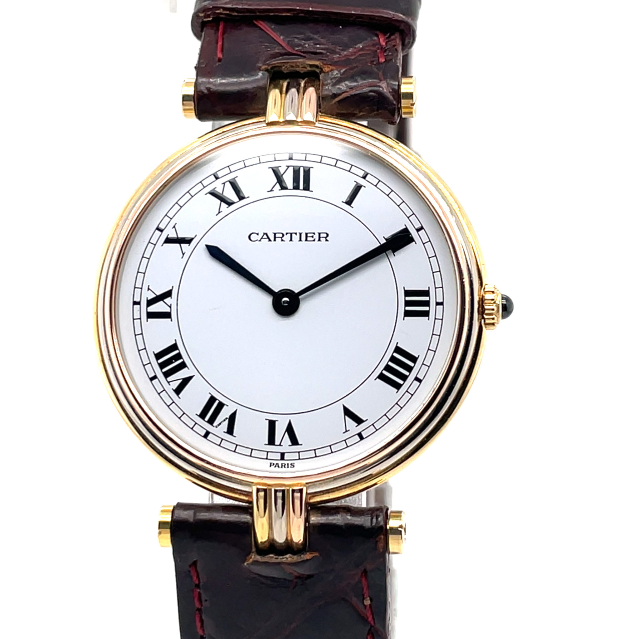 Cartier Vendome Trinity Paris Ref. 8100 18K Gold Vintage Watch Top Condition - Bild 5