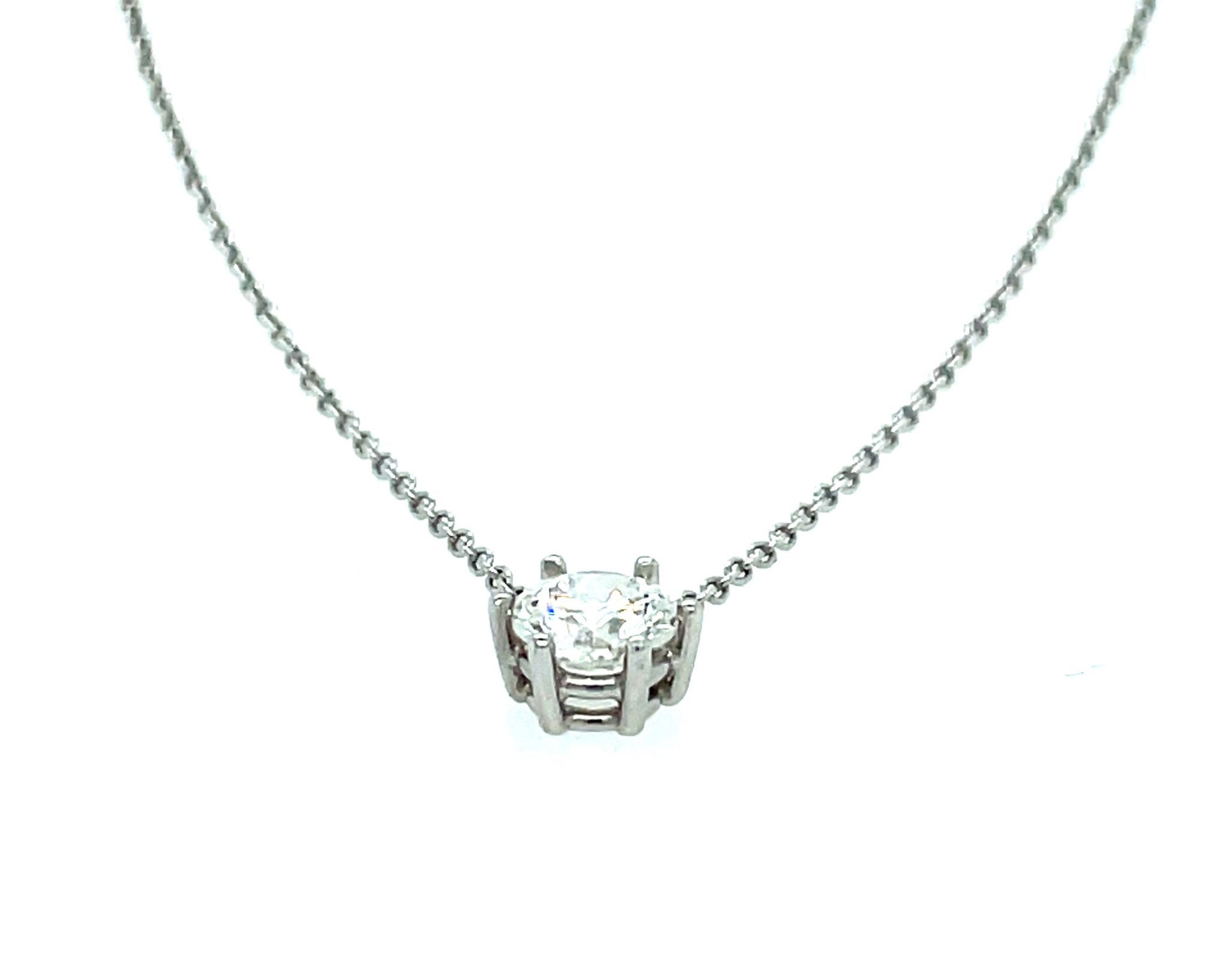 Soliärkette 44 cm 0,77ct Diamant Weißgold 750/ 18K DPL Zertifikat - Bild 2