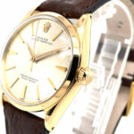 Rolex Oyster Perpetual Chronometer 34mm Ref. 1005/1002 Gold 18K 1950s +new Rolex Box - Bild 5 Vorschau