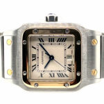 Cartier Santos Galbee Ref. 1879-01 1990s Vintage Watch 29x41mm, Quarz - Bild 3 Vorschau