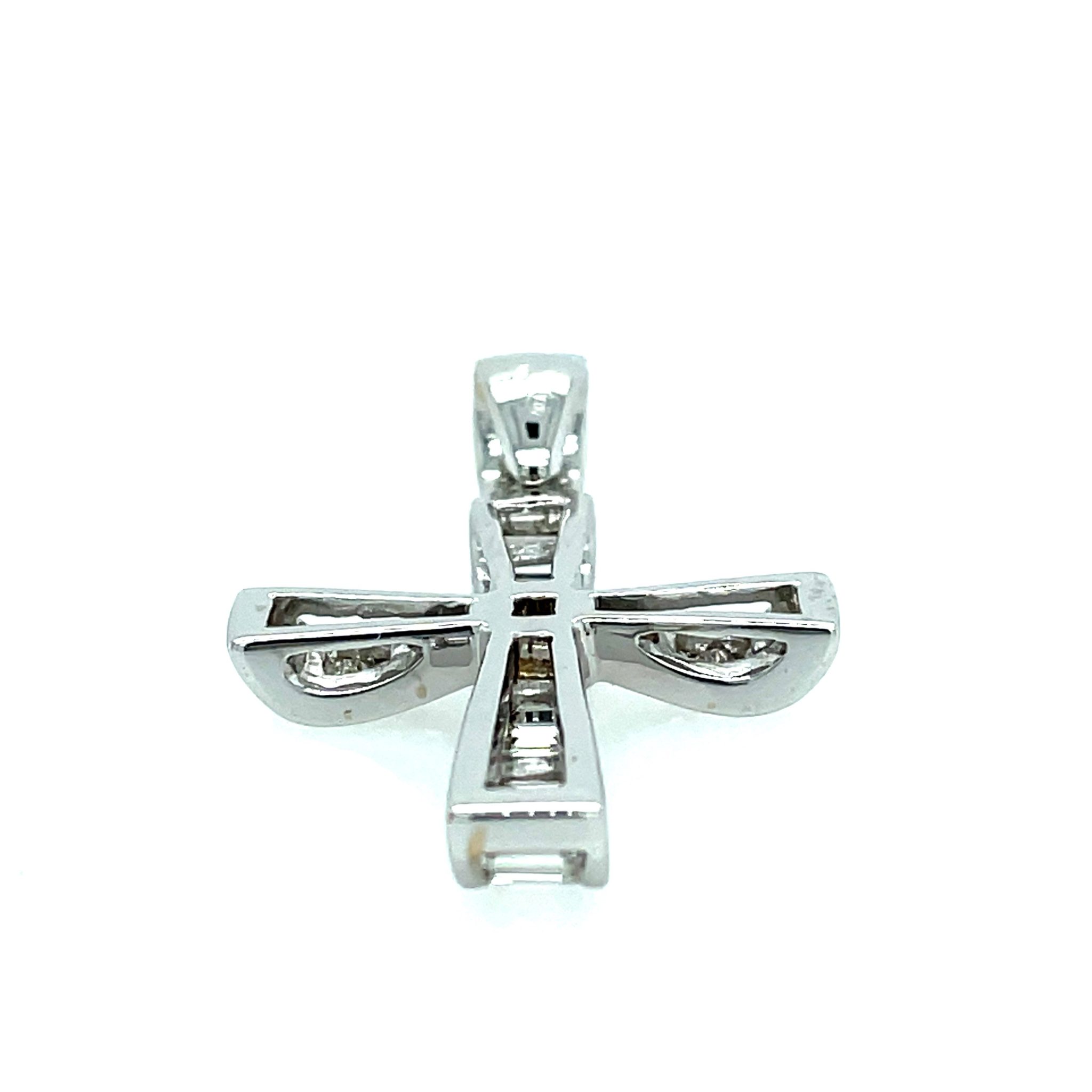 Anhänger „Kreuz“ ca. 1,65 ct Diamanten Weißgold 750/ 18K - Bild 5