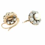 Natur Salzwasserperlen Ohrclips ca. 3,0 ct Diamanten Gelbgold 14K DSEF - Bild 2 Vorschau