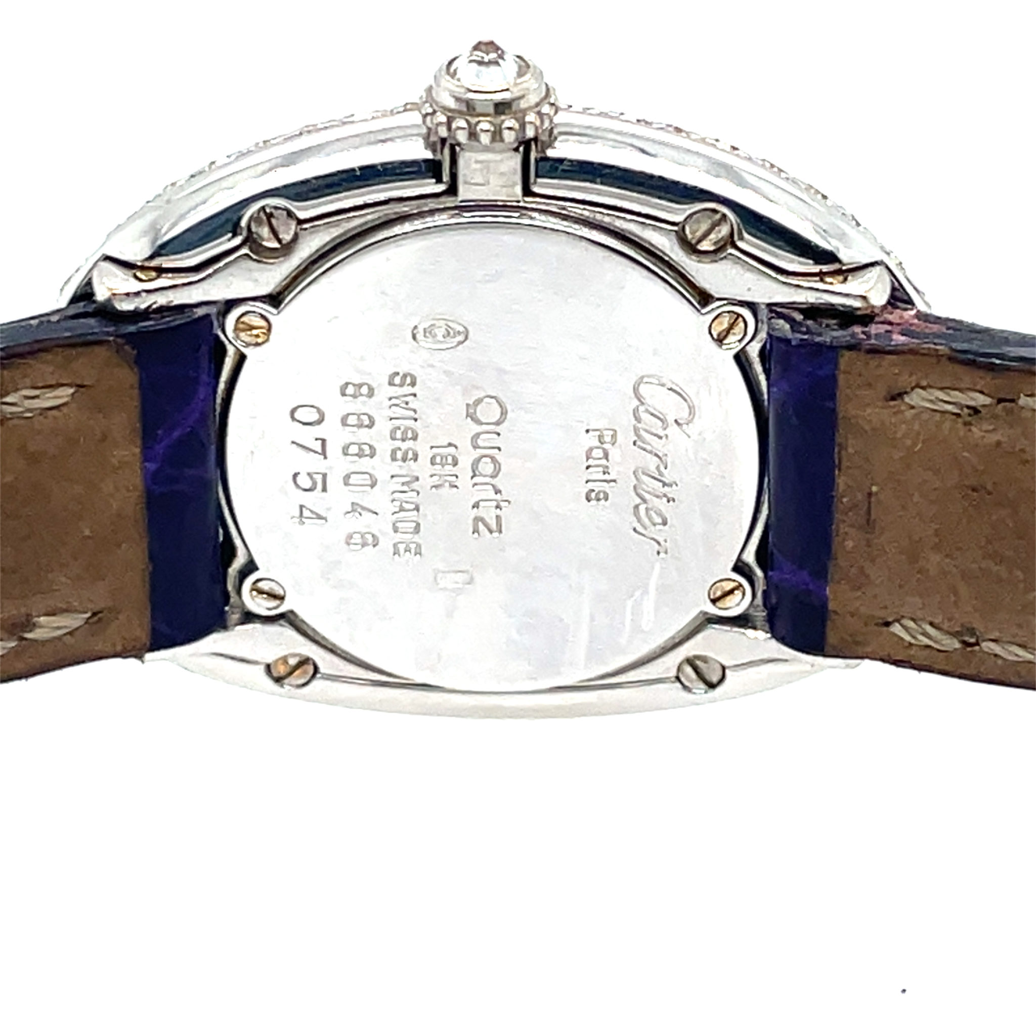 Cartier Baignoire Lady white gold Diamond Watch Ref. 8660-44 factory setting 1989 Papers - Bild 8