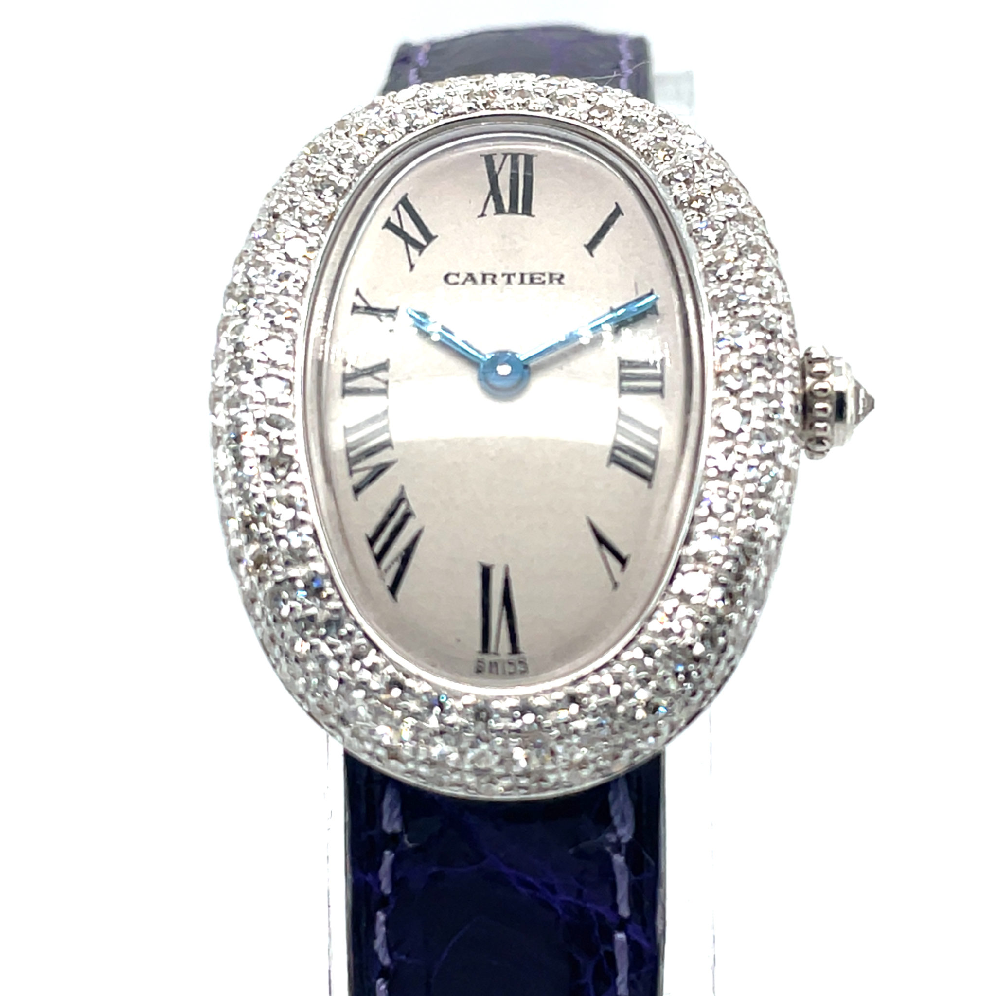 Cartier Baignoire Lady white gold Diamond Watch Ref. 8660-44 factory setting 1989 Papers - Bild 2