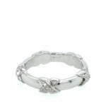 Tiffany & Co. „X“ Ring Gr. 54,5 ca. 0,20 ct Diamanten Weißgold 750/ 18K - Bild 2 Vorschau