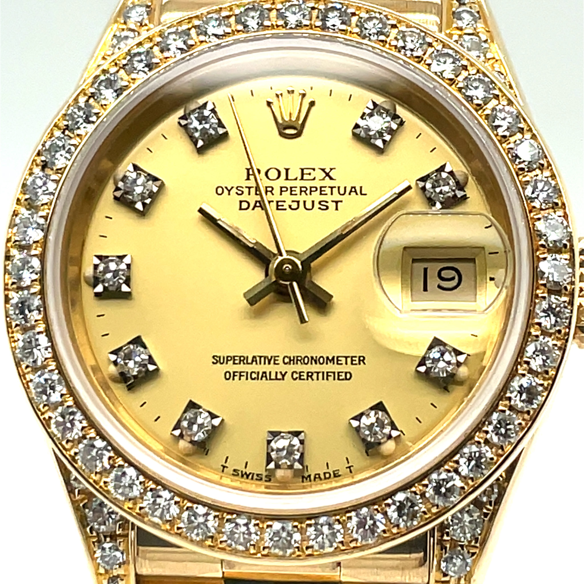 Rolex Lady-Datejust Ref. 69238 750 Gold, Diamaond Factory Setting 1993 Full Set TOP - Bild 2