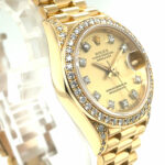 Rolex Lady-Datejust Ref. 69238 750 Gold, Diamaond Factory Setting 1993 Full Set TOP - Bild 3 Vorschau