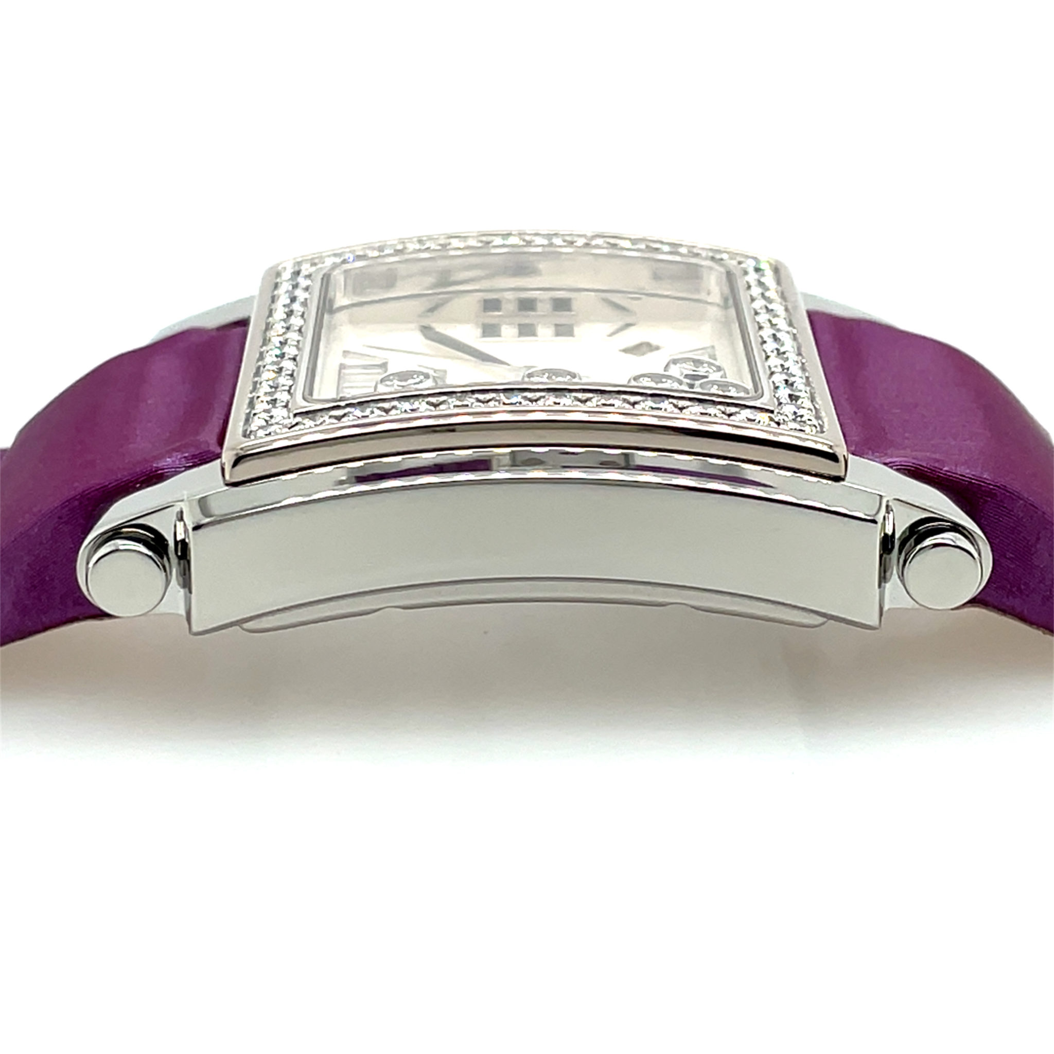 Chopard Happy Sport Square Ref. 8447 Stahl/Weißgold 750 Mother of Pearl Dia. Box und Verpackung - Bild 6