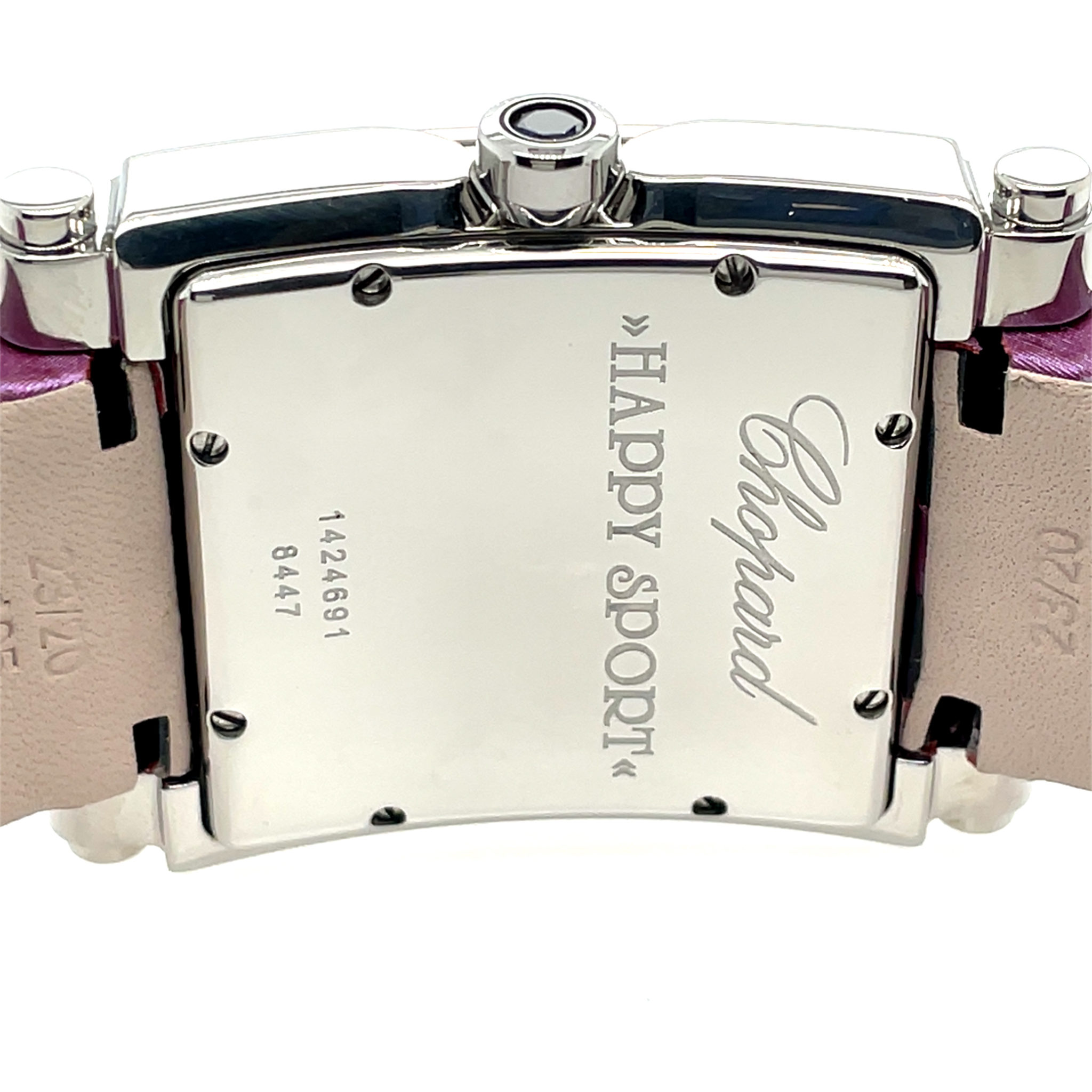 Chopard Happy Sport Square Ref. 8447 Stahl/Weißgold 750 Mother of Pearl Dia. Box und Verpackung - Bild 10