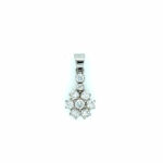 „Blütenform“ Anhänger ca. 0,70 ct Diamanten Weißgold 750/ 18K Vorschau