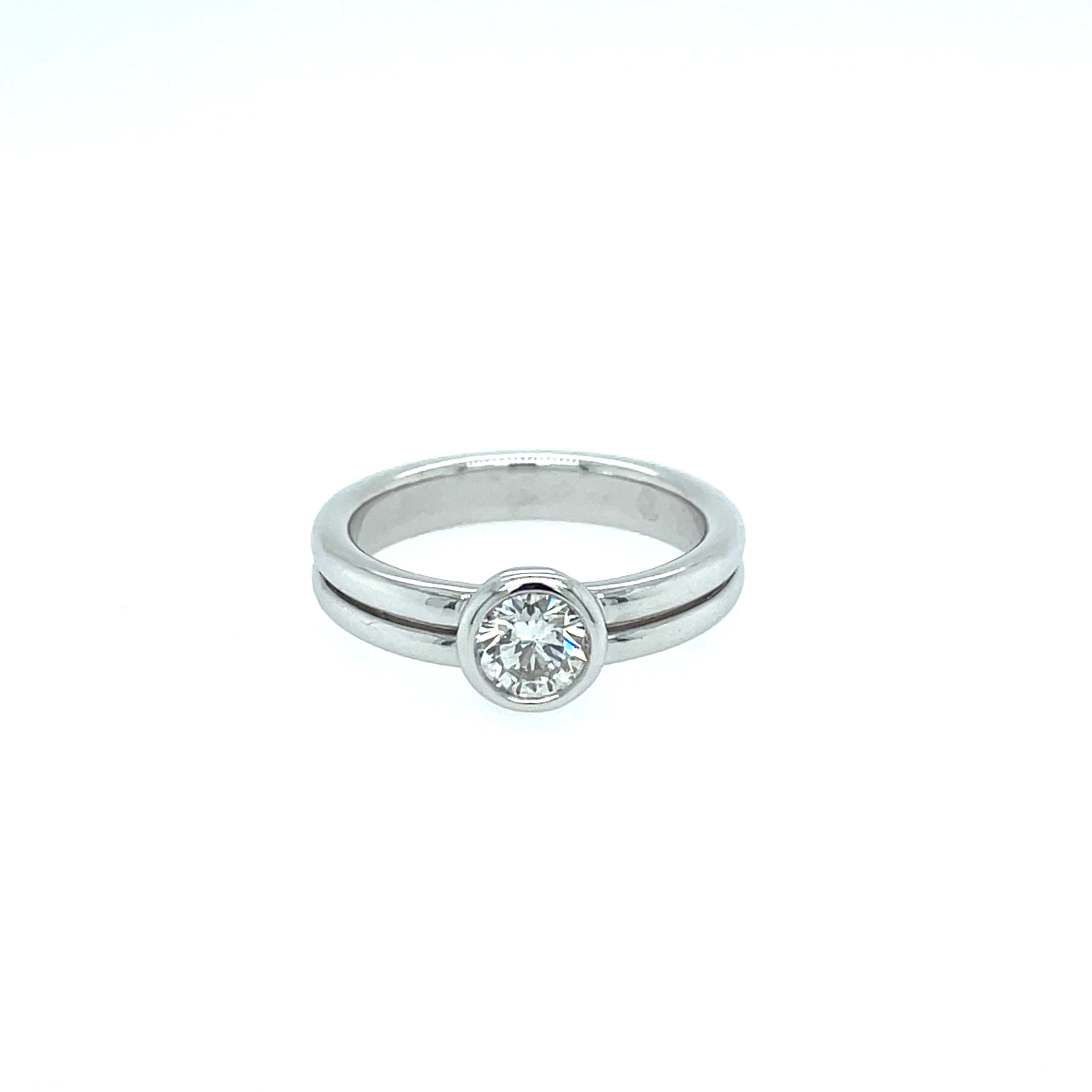 Solitärring Gr. 53,5 ca. 0,55 ct Diamant Weißgold 750/ 18K
