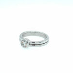 Solitärring Gr. 53,5 ca. 0,55 ct Diamant Weißgold 750/ 18K - Bild 2 Vorschau
