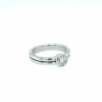 Solitärring Gr. 53,5 ca. 0,55 ct Diamant Weißgold 750/ 18K - Bild 3 Vorschau