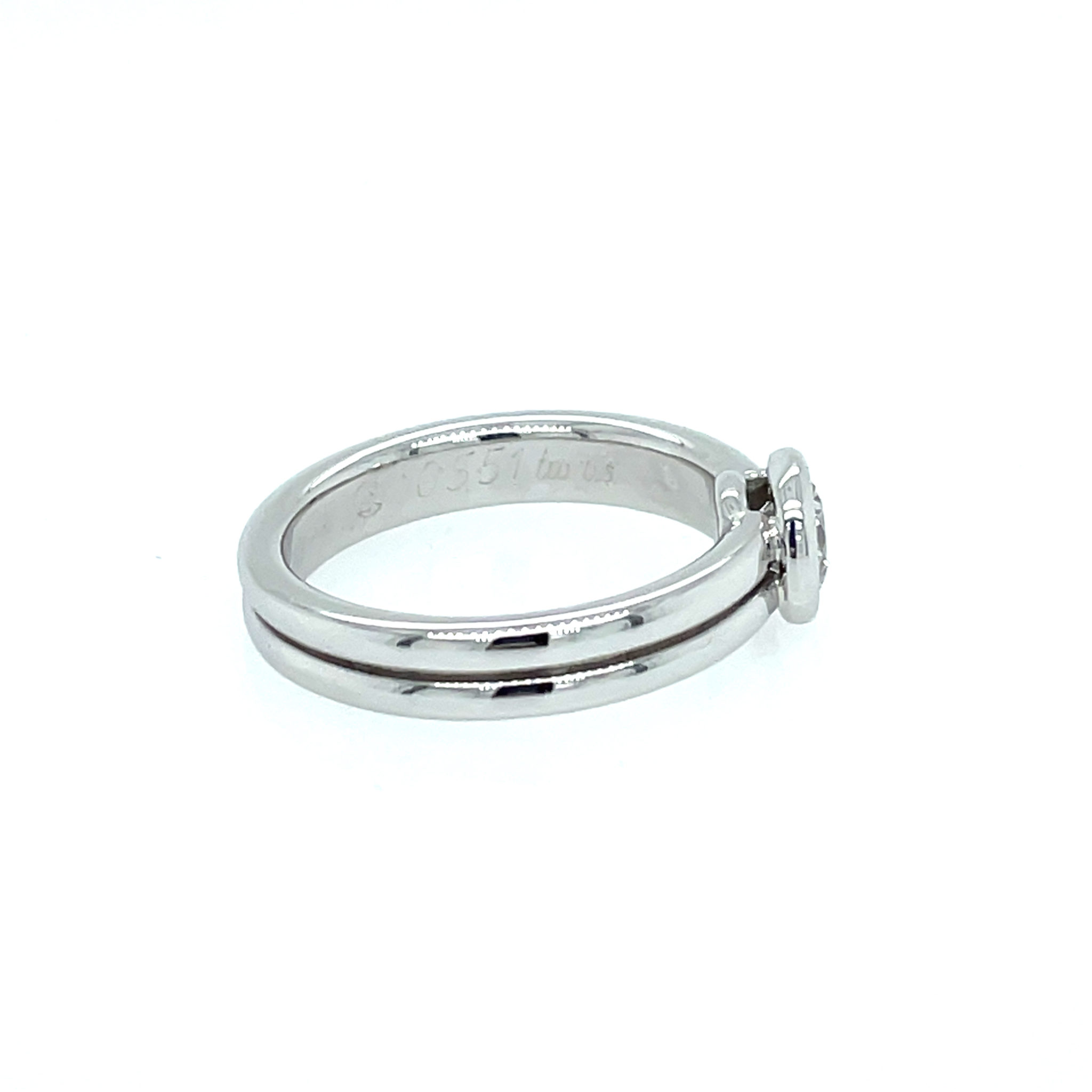 Solitärring Gr. 53,5 ca. 0,55 ct Diamant Weißgold 750/ 18K - Bild 4