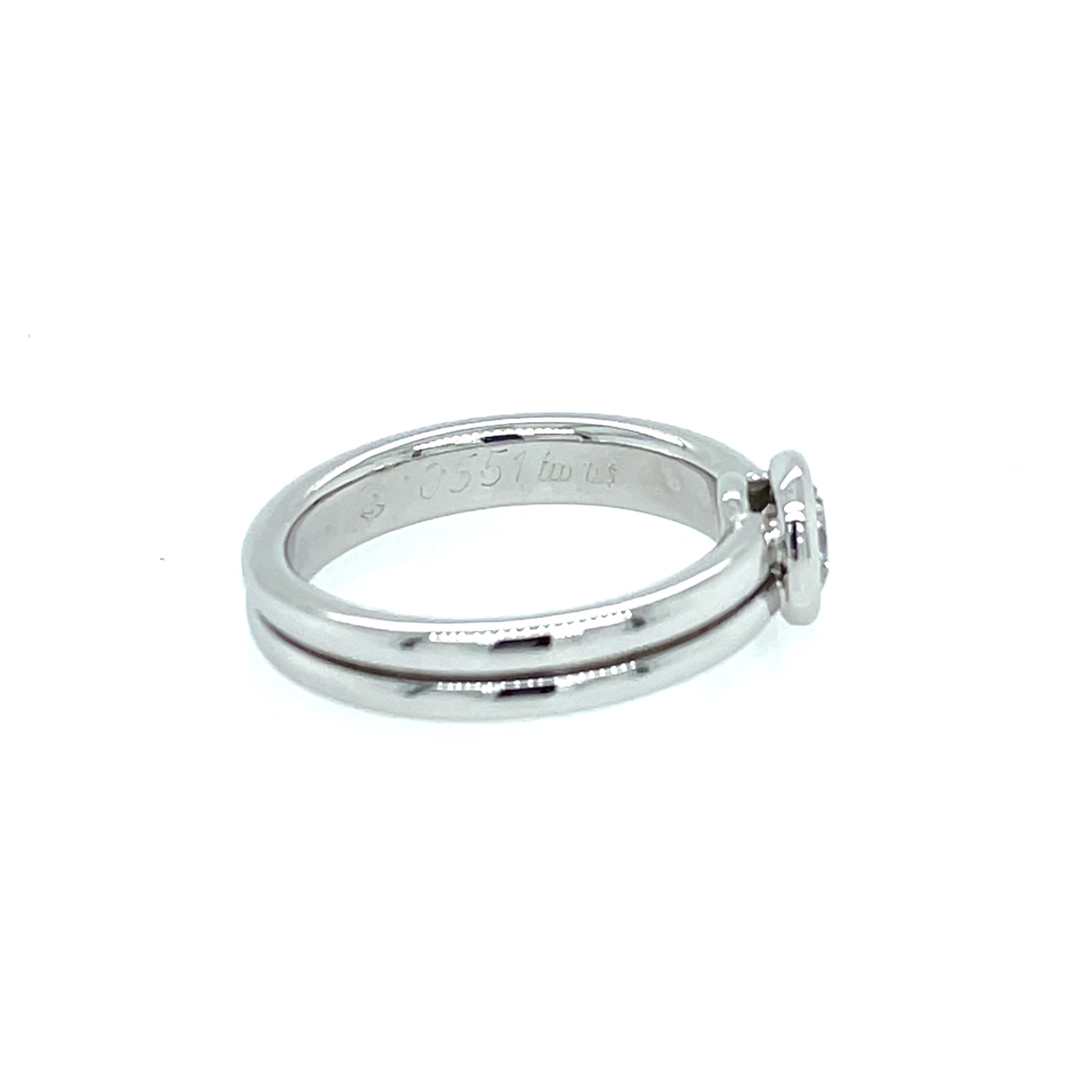 Solitärring Gr. 53,5 ca. 0,55 ct Diamant Weißgold 750/ 18K - Bild 5