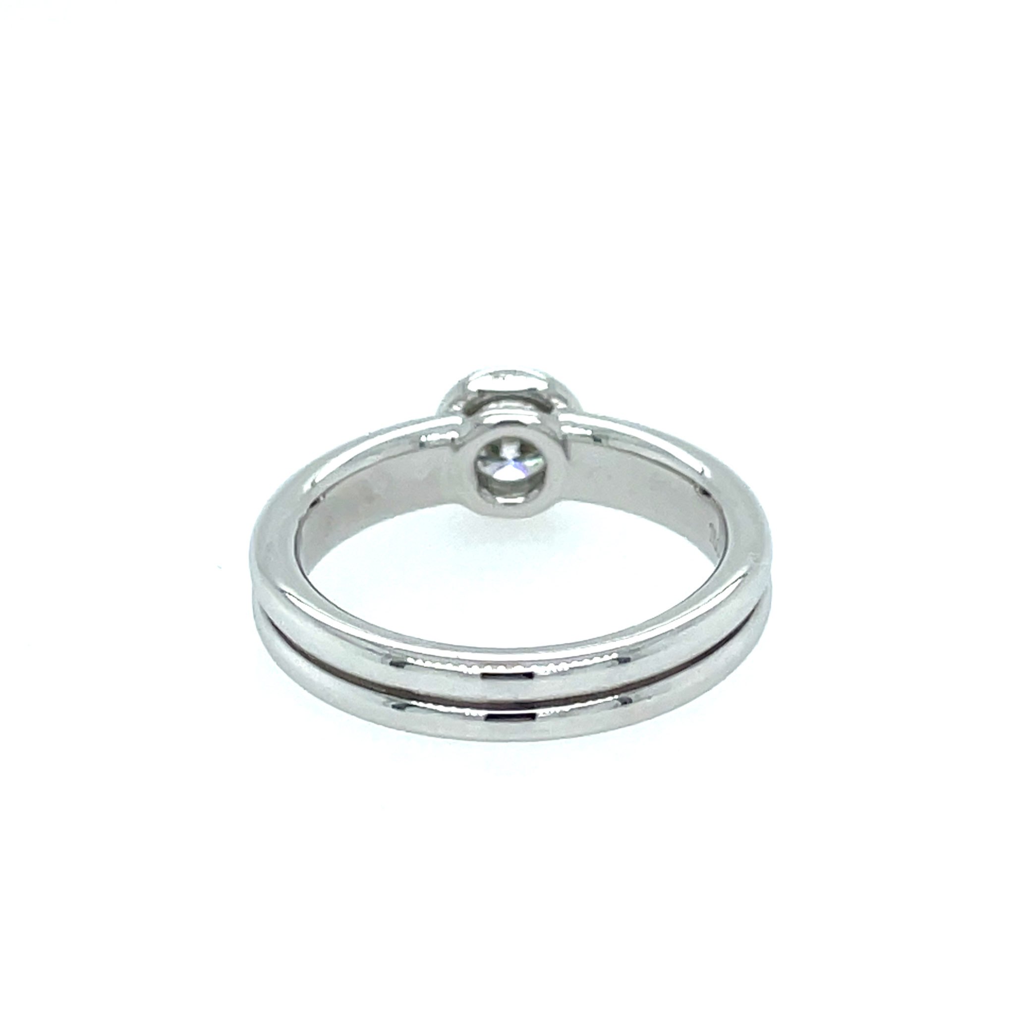 Solitärring Gr. 53,5 ca. 0,55 ct Diamant Weißgold 750/ 18K - Bild 7