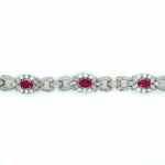 Koch Rubin Armband 19 cm ca. 3,97 ct Diamanten Weißgold 750/ 18K - Bild 2 Vorschau