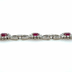 Koch Rubin Armband 19 cm ca. 3,97 ct Diamanten Weißgold 750/ 18K - Bild 3 Vorschau