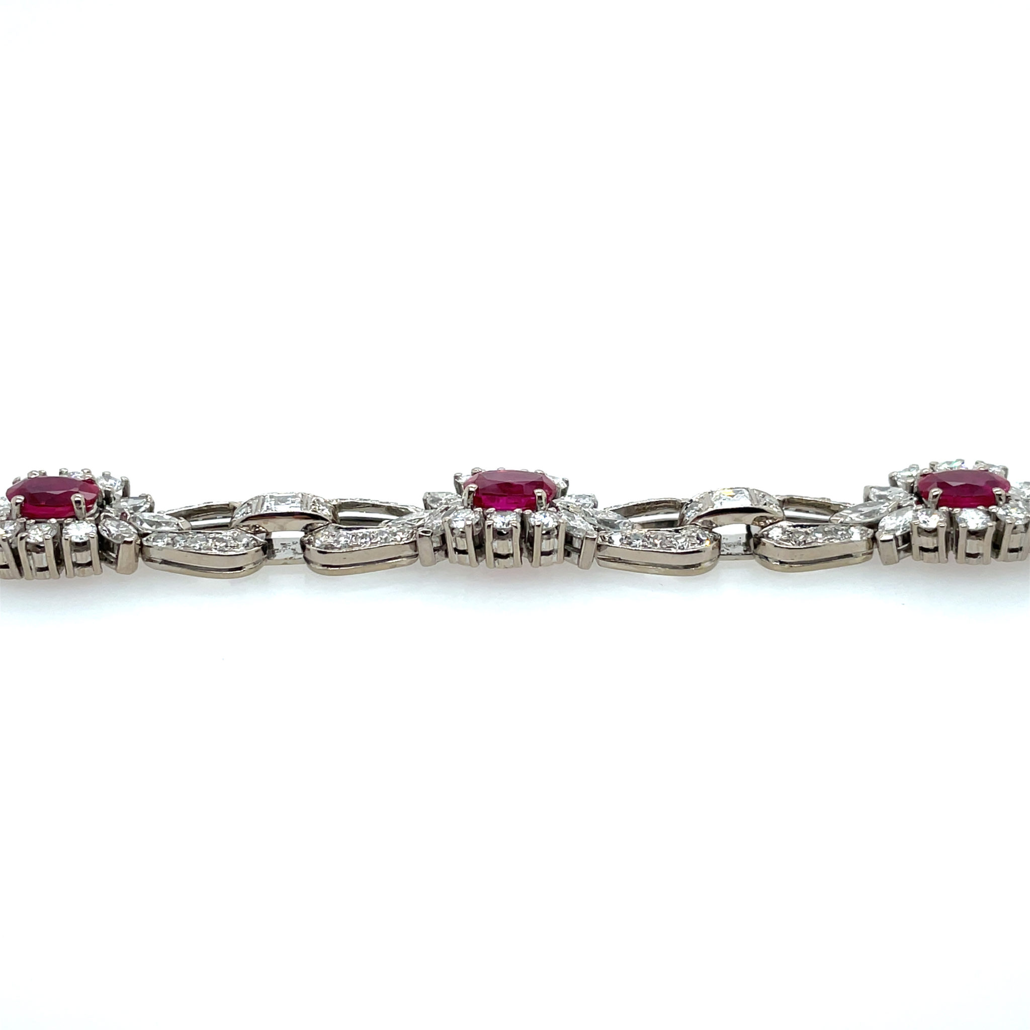 Koch Rubin Armband 19 cm ca. 3,97 ct Diamanten Weißgold 750/ 18K - Bild 3