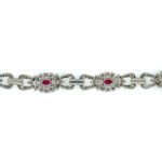 Koch Rubin Armband 19 cm ca. 3,97 ct Diamanten Weißgold 750/ 18K - Bild 4 Vorschau