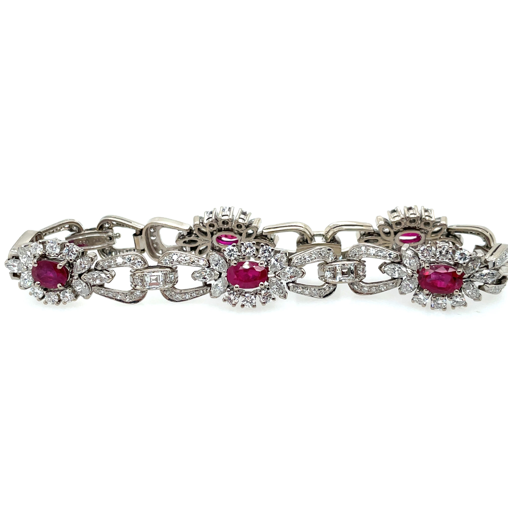Koch Rubin Armband 19 cm ca. 3,97 ct Diamanten Weißgold 750/ 18K