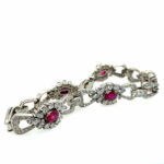Koch Rubin Armband 19 cm ca. 3,97 ct Diamanten Weißgold 750/ 18K - Bild 6 Vorschau
