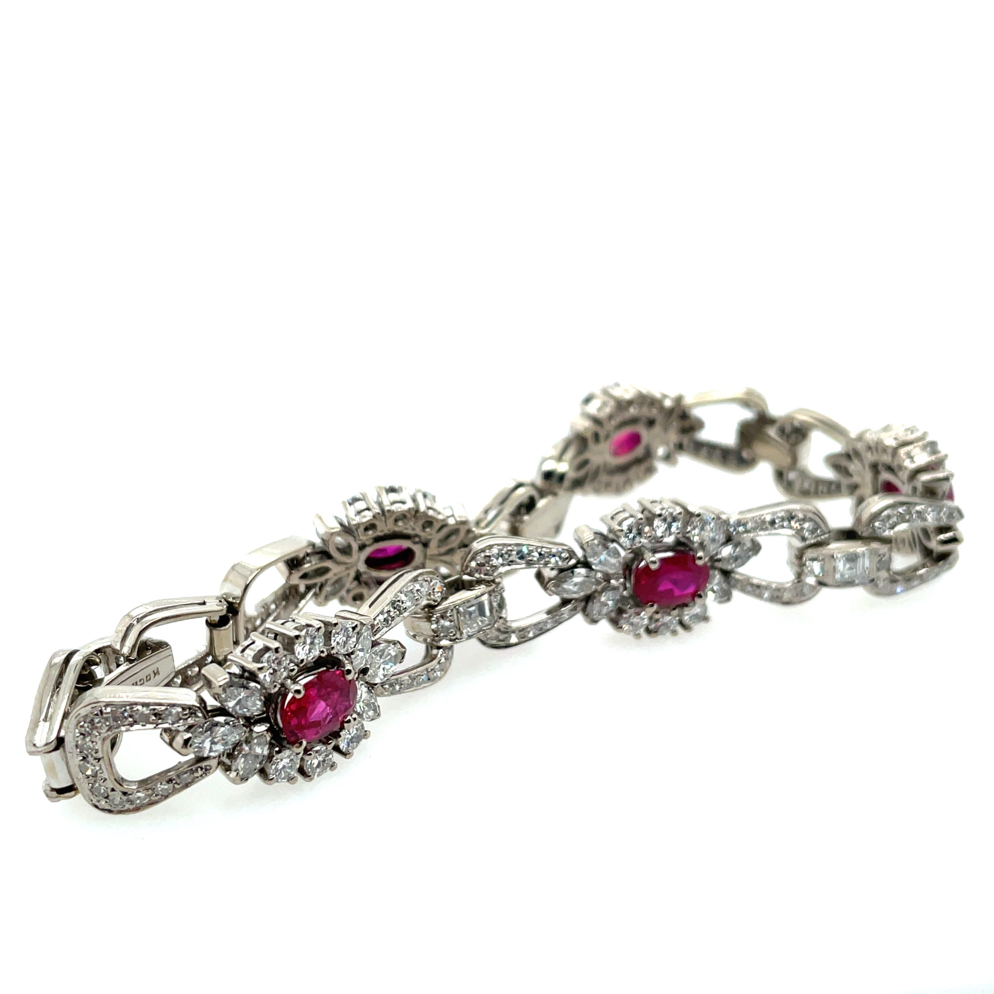 Koch Rubin Armband 19 cm ca. 3,97 ct Diamanten Weißgold 750/ 18K - Bild 6