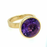 Georg Spreng Amethyst Solitärring Gr. 57 Gelbgold 750/ 18K - Bild 3 Vorschau