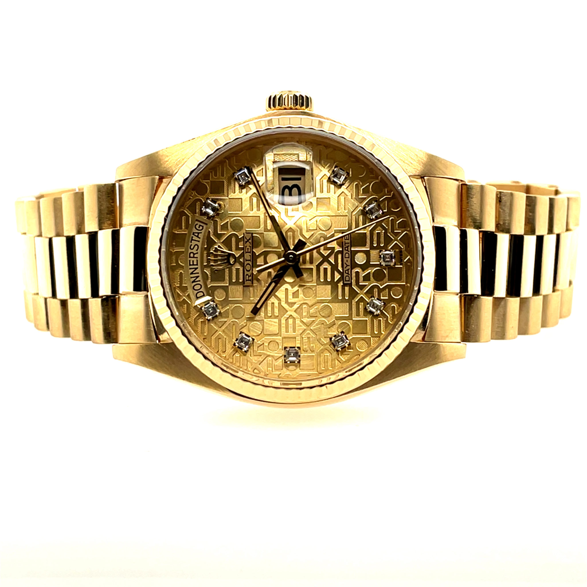 Rolex Day-Date 36 President Ref.18038 LC 100 1981 Full Set Diamond Dial Vintage - Bild 4