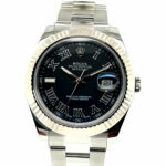 Rolex Datejust II 41mm Ref. 116334 Stahl/WG 750 Full Set 2014 Grey Roman Dial TOP - Bild 2 Vorschau
