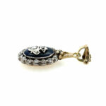 Emaille Anhänger ca. 0,60 ct Diamanten wohl Antik Gelbgold 585/ 14K - Bild 4 Vorschau