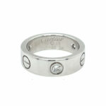 Cartier „Love“ Ring Gr. 49 ca. 0,24 ct Diamanten Weißgold 750/ 18K - Bild 2 Vorschau