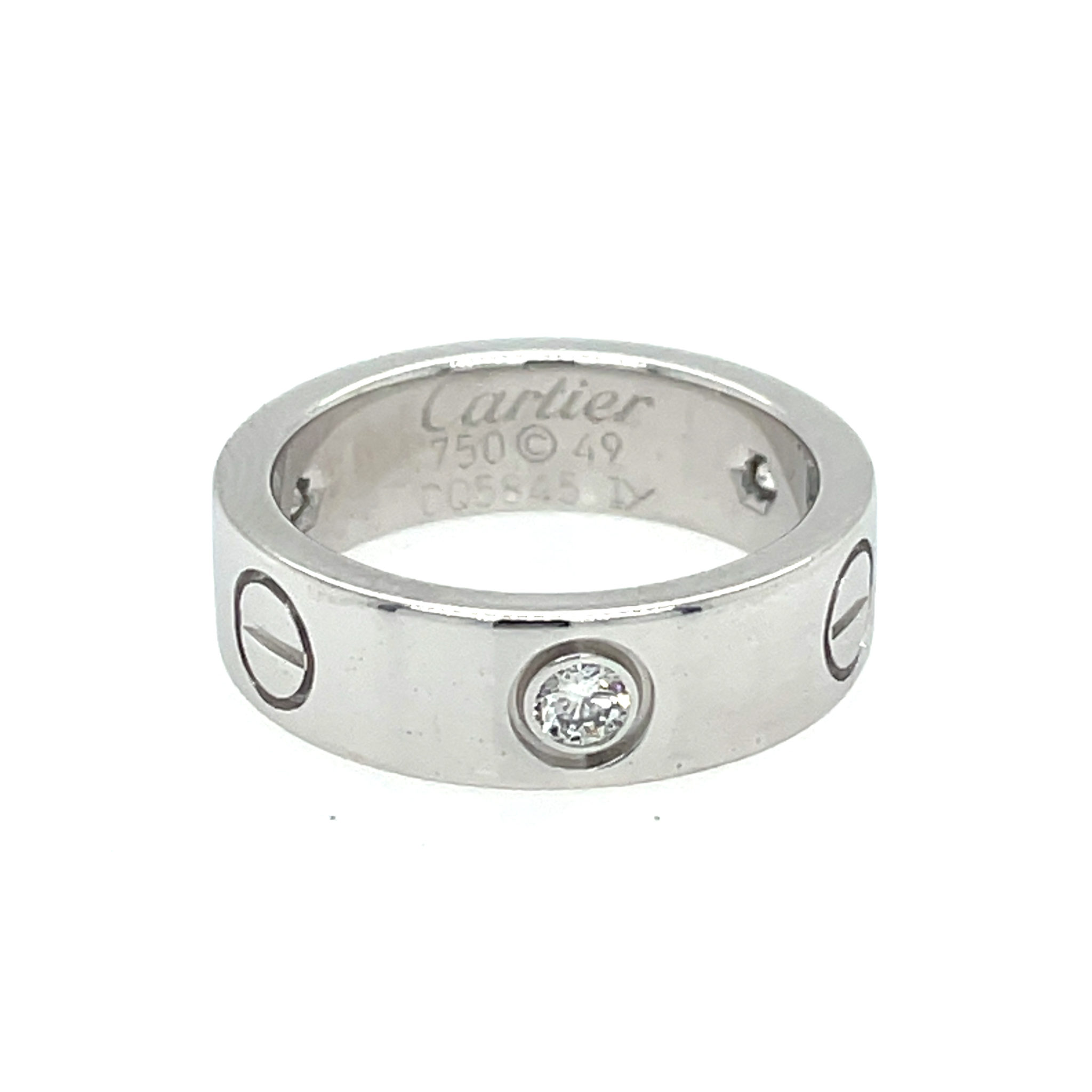 Cartier „Love“ Ring Gr. 49 ca. 0,24 ct Diamanten Weißgold 750/ 18K - Bild 2