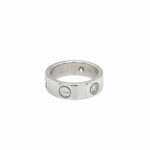 Cartier „Love“ Ring Gr. 49 ca. 0,24 ct Diamanten Weißgold 750/ 18K - Bild 3 Vorschau