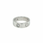 Cartier „Love“ Ring Gr. 49 ca. 0,24 ct Diamanten Weißgold 750/ 18K - Bild 4 Vorschau