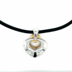 Bulgari „Cuore“ Collier mit Lederband 38 cm BVLGARI Weißgold 750/ 18K Vorschau