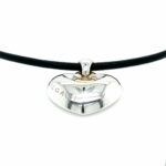 Bulgari „Cuore“ Collier mit Lederband 38 cm BVLGARI Weißgold 750/ 18K - Bild 2 Vorschau