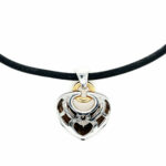Bulgari „Cuore“ Collier mit Lederband 38 cm BVLGARI Weißgold 750/ 18K - Bild 4 Vorschau