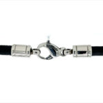 Bulgari „Cuore“ Collier mit Lederband 38 cm BVLGARI Weißgold 750/ 18K - Bild 5 Vorschau
