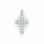 Anhänger „Kreuz“ ca. 0,90 ct Diamanten Weißgold 750/ 18K Vorschau