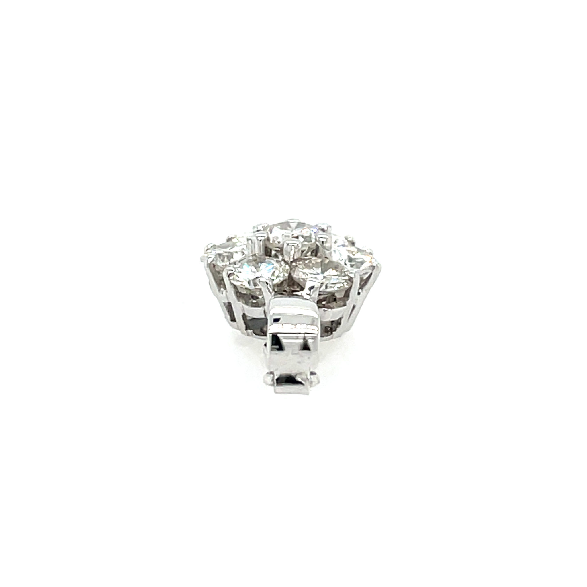 „Blütenform“ Anhänger ca. 1,44 ct Diamanten Weißgold 750/ 18K - Bild 4
