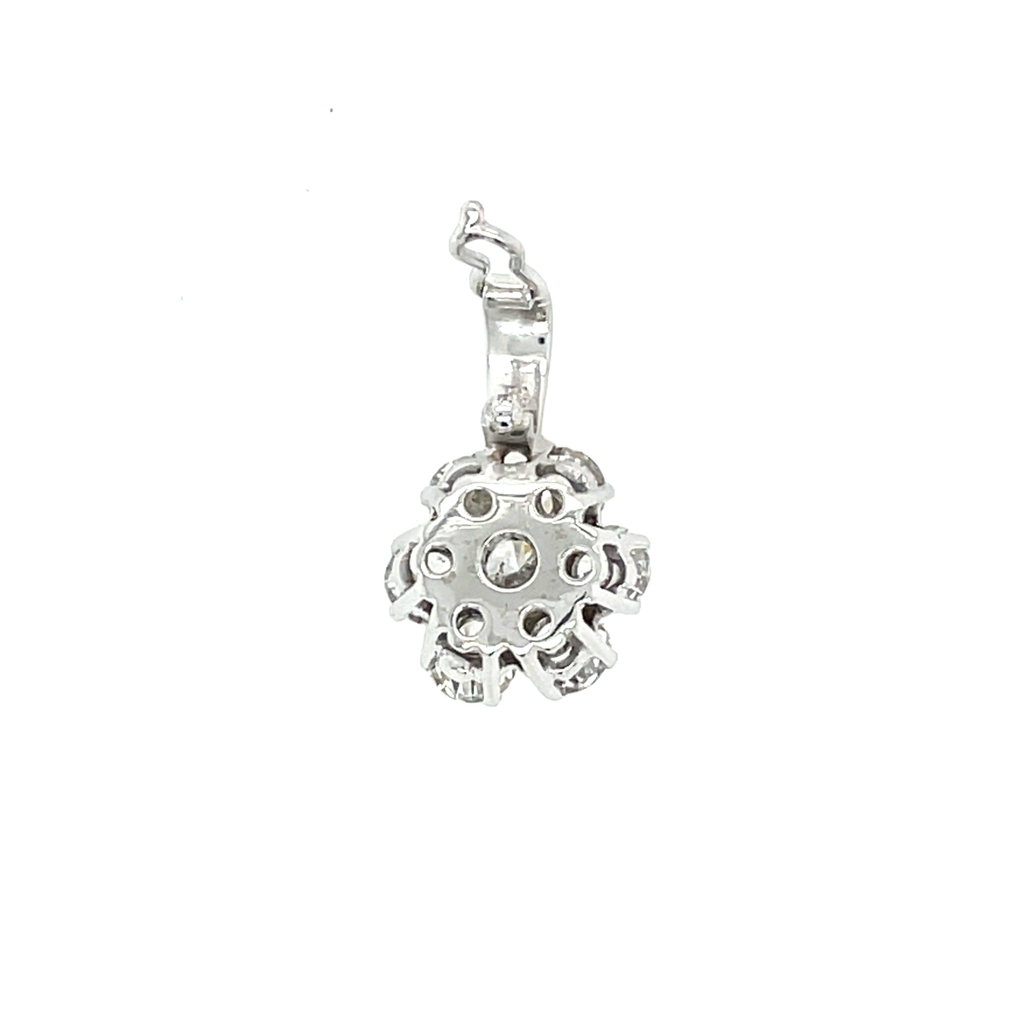 „Blütenform“ Anhänger ca. 1,44 ct Diamanten Weißgold 750/ 18K - Bild 6