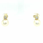 Perlen Ohrstecker ca. 0,20 ct Diamanten Gelbgold 585/ 14K Vorschau