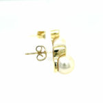 Perlen Ohrstecker ca. 0,20 ct Diamanten Gelbgold 585/ 14K - Bild 4 Vorschau