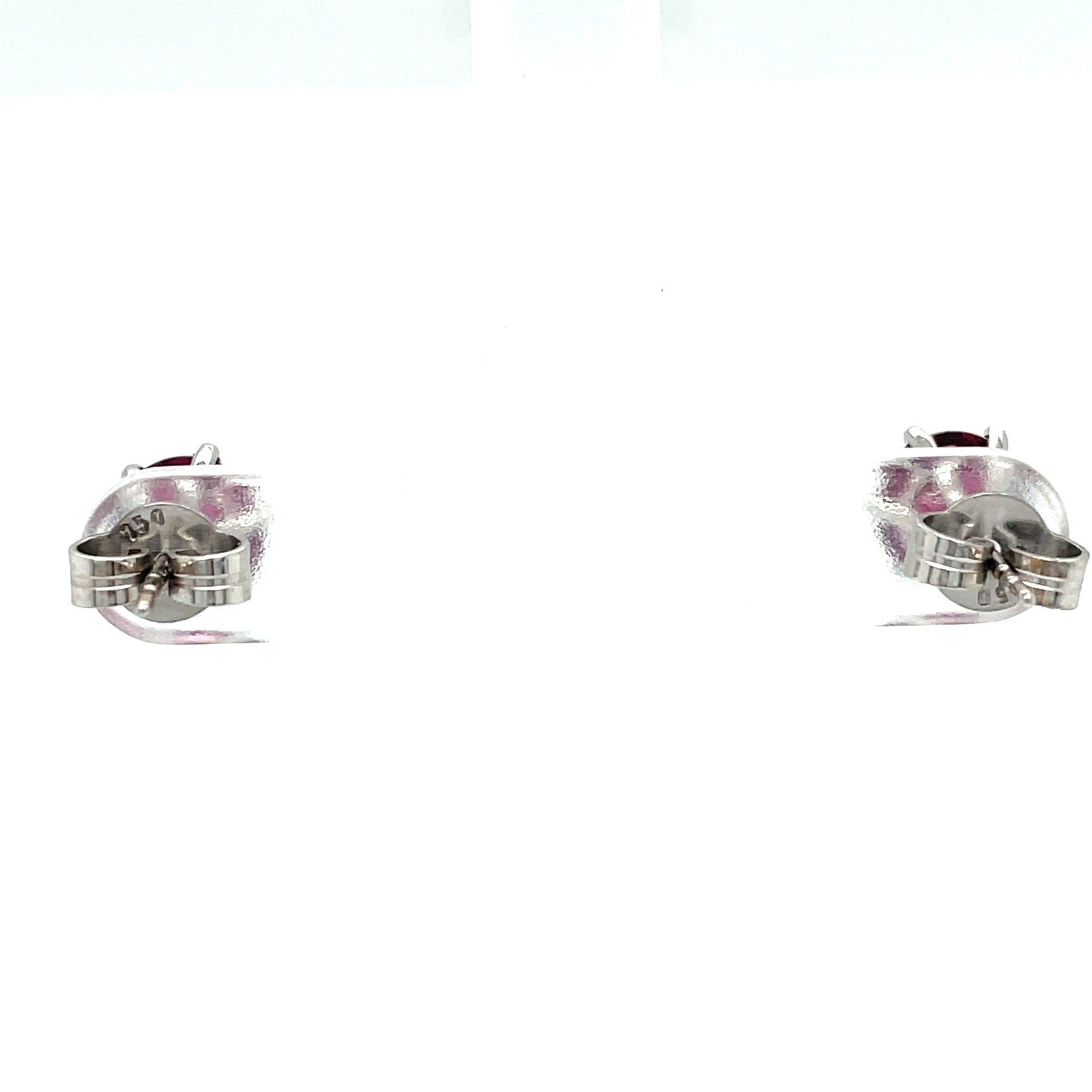 Solitärohrstecker ca. 3,13ct Rhodilithe Weißgold 750/ 18K - Bild 5