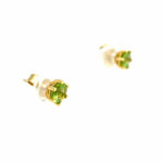 Solitärohrstecker ca. 1,5ct Peridote Gelbgold 750/ 18K - Bild 3 Vorschau