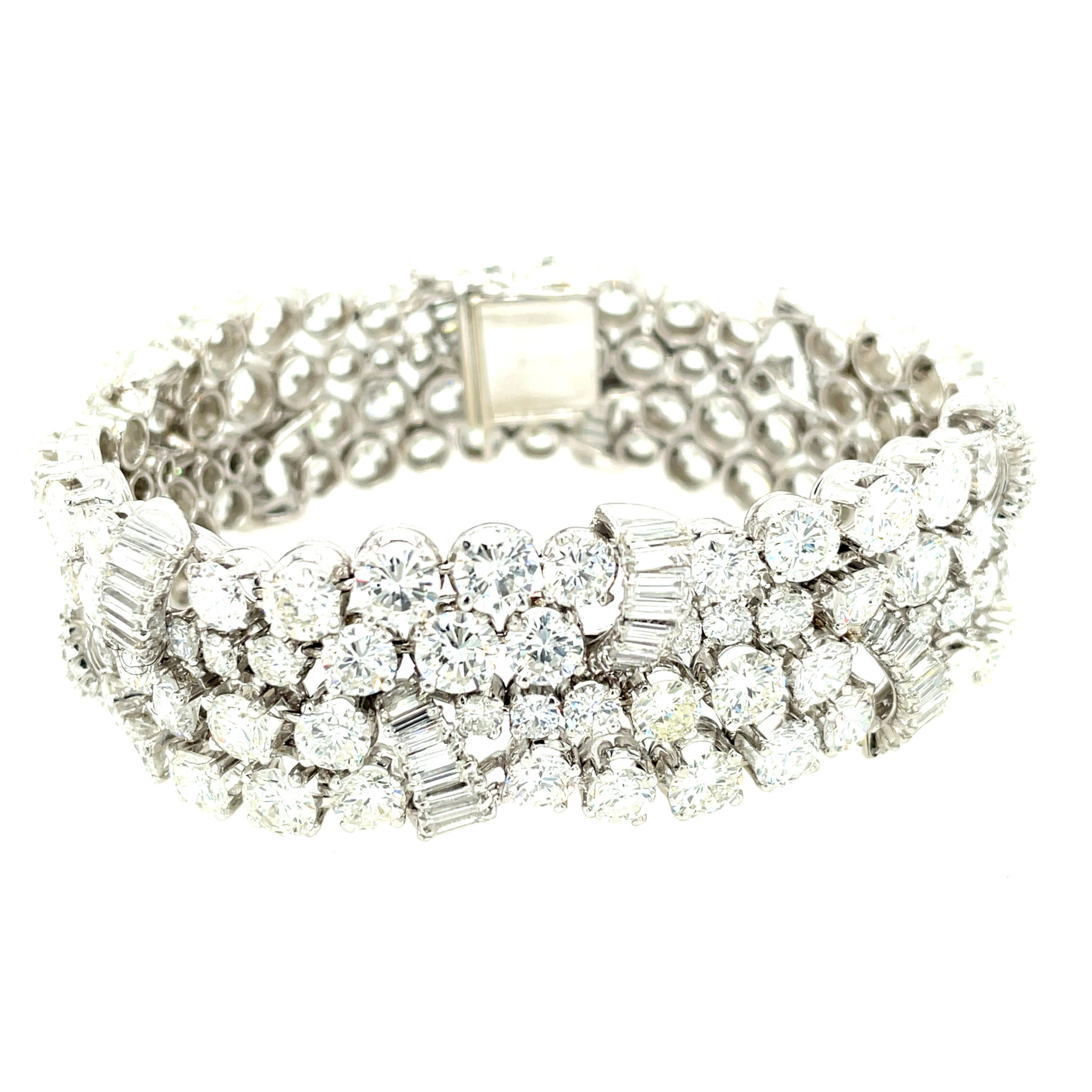 Diamant Armband 18 cm ca. 38 ct Brillanten Weißgold 750/ 18K