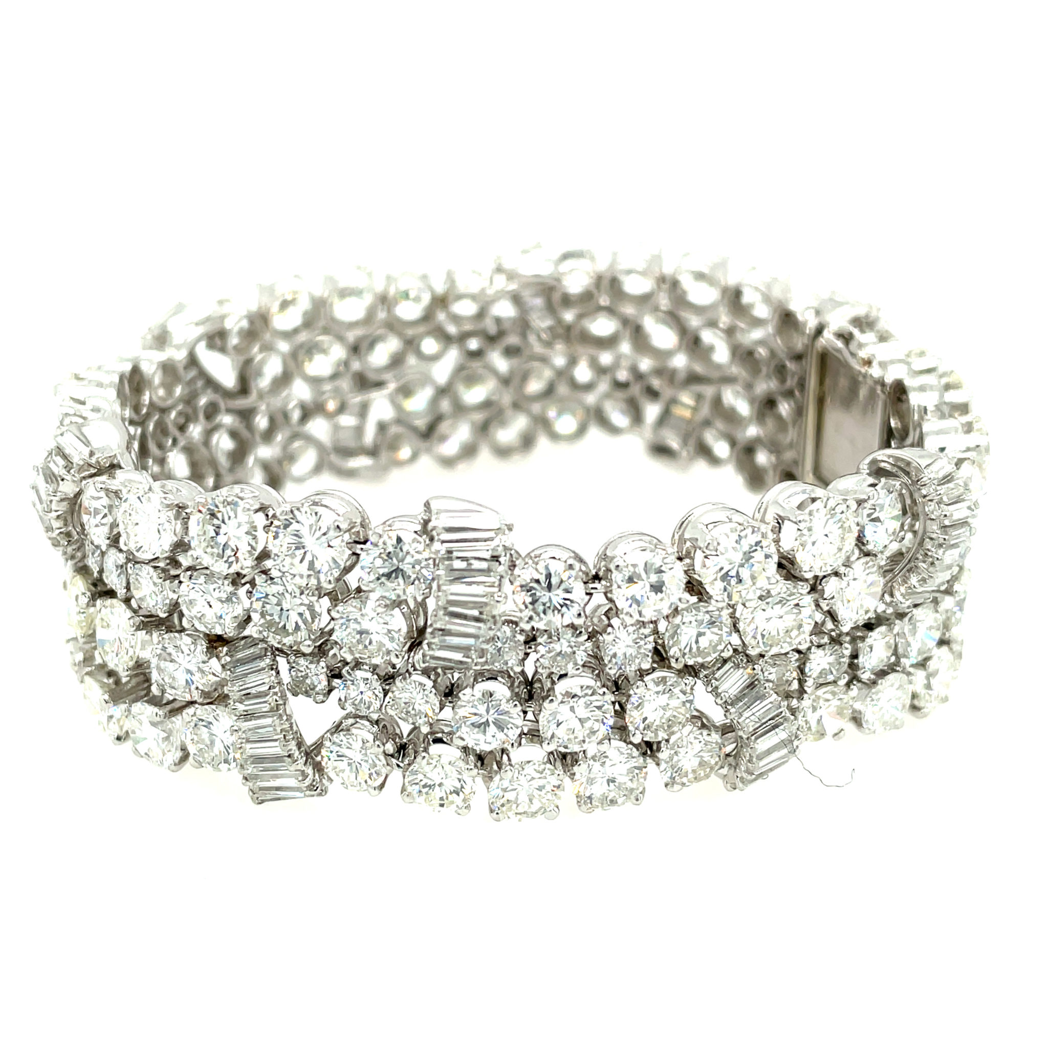 Diamant Armband 18 cm ca. 38 ct Brillanten Weißgold 750/ 18K - Bild 3